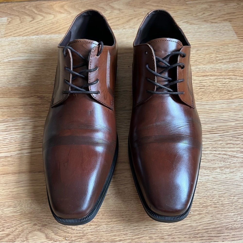 Kenneth Cole Men's Pure Hearted Oxford Business Dress Lace Up Shoes Size 10 - Picture 2 of 11